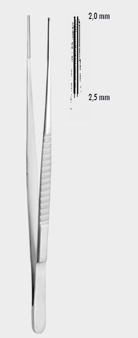 Атравматичний пінцет ДЕБЕЙКІ (DEBAKEY), 2,0 мм (mm), 30,0 см (cm). Бренд: Zepf (Зепф).